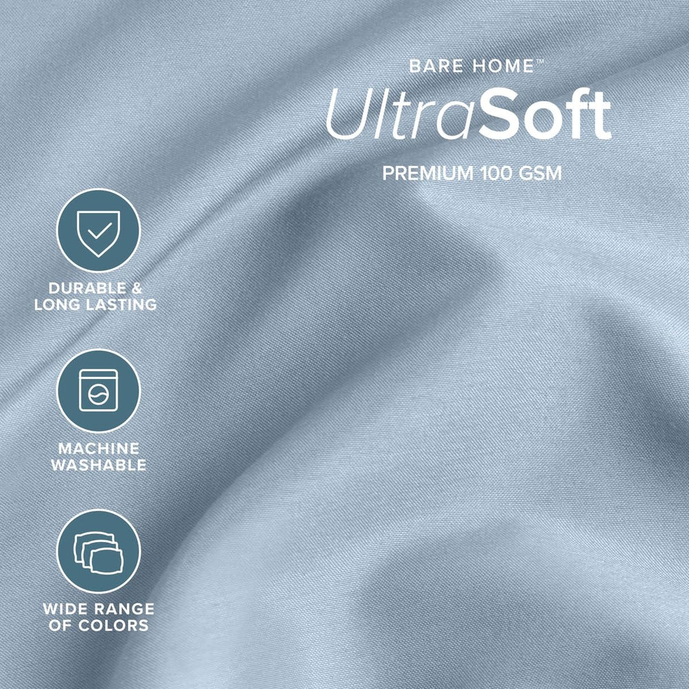 Bare Home deux taies d'oreiller empilées pour un look coordonné