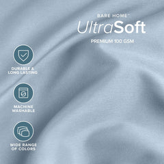 Bare Home deux taies d'oreiller empilées pour un look coordonné