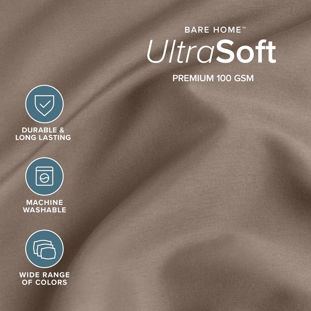 Bare Home taies d'oreiller pliées soulignant qualité et finition propres