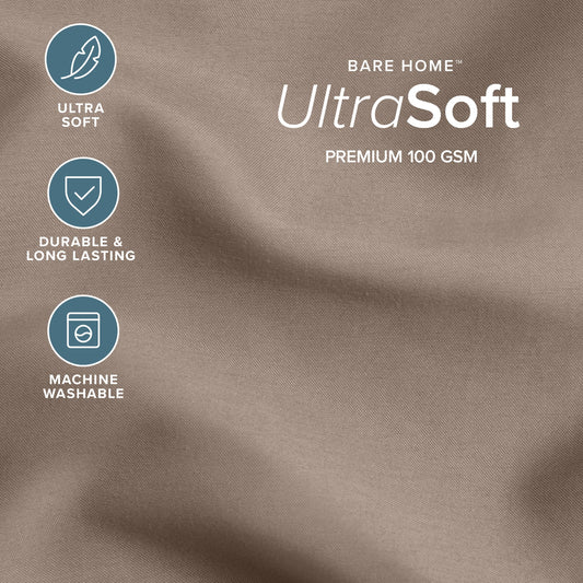 Bare Home gros plan du tissu brossé montrant douceur immédiate