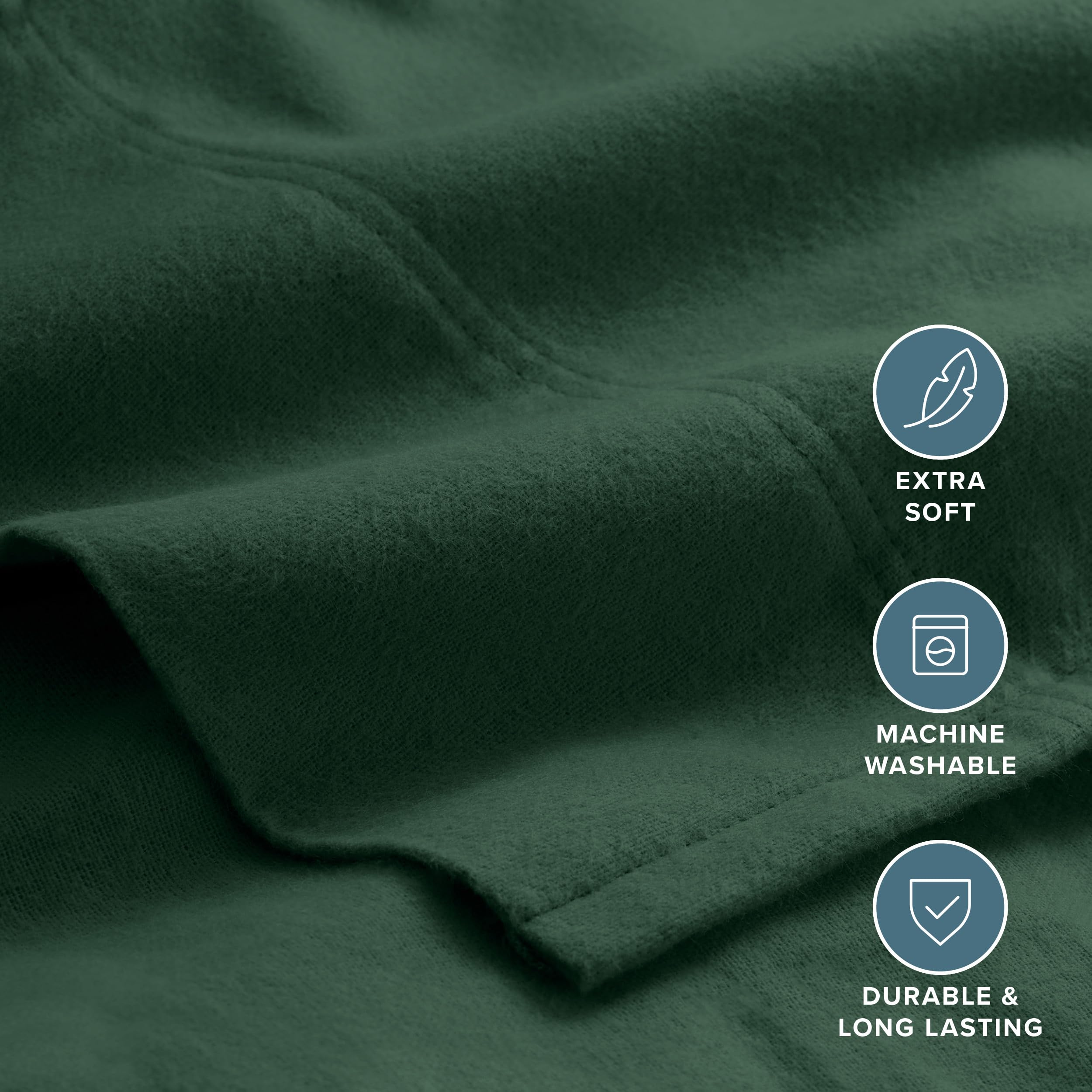 Bare Home gros plan sur texture de flanelle montrant douceur et chaleur tactile