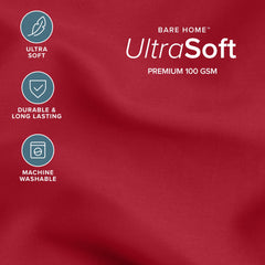 Gros plan microfibre Bare Home montrant douceur et toucher soyeux
