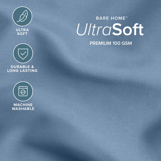 Bare Home microfibre brossée gros plan pour douceur immédiate