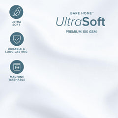 Bare Home gros plan tissu brossé, met en avant douceur immédiate