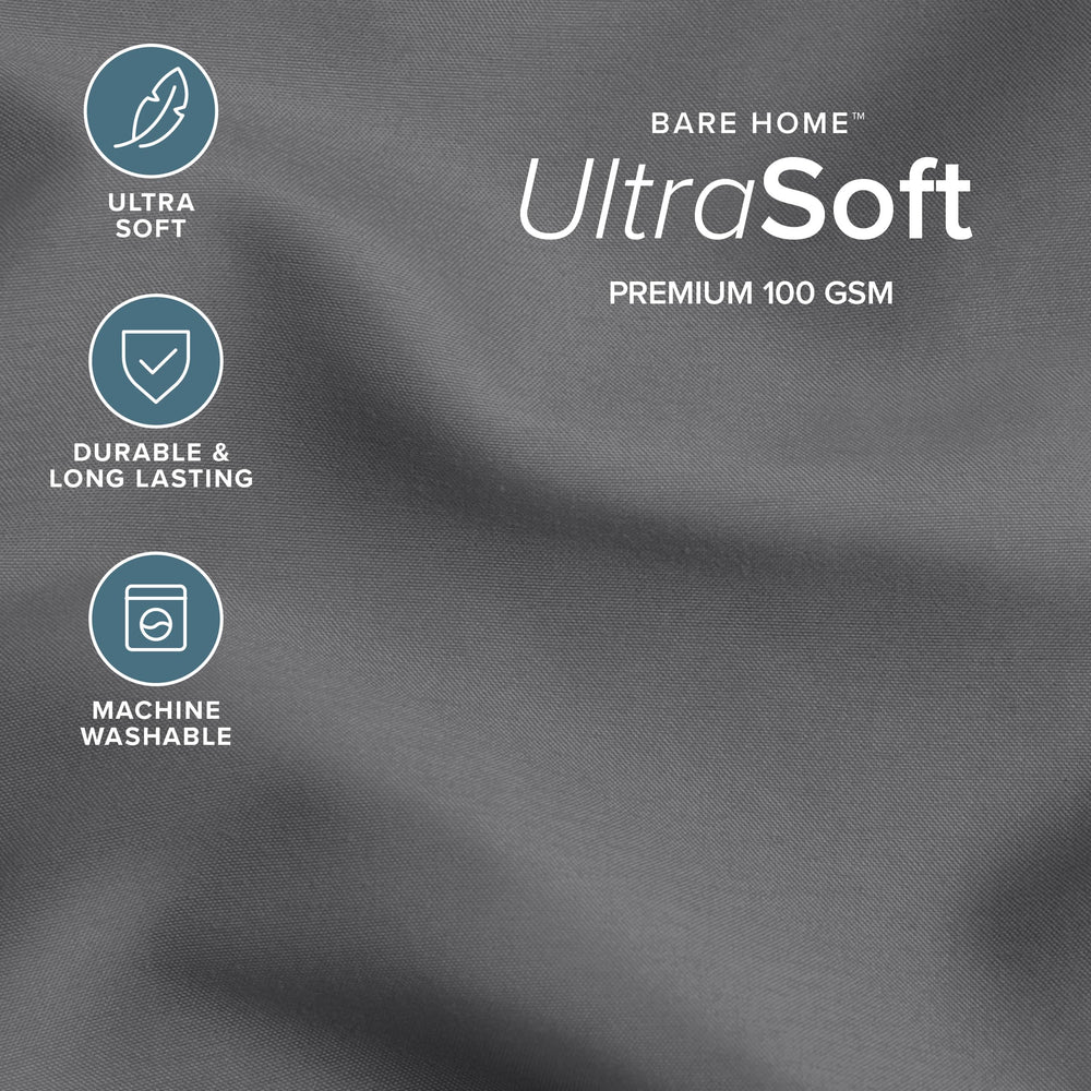Bare Home gros plan du tissu brossé illustrant douceur et confort