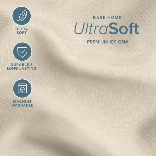 Bare Home gros plan du tissu brossé montrant douceur et durabilité