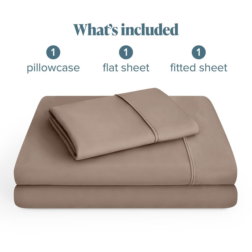 Bare Home drap plat et taie déployés pour visualiser l’ensemble coordonné
