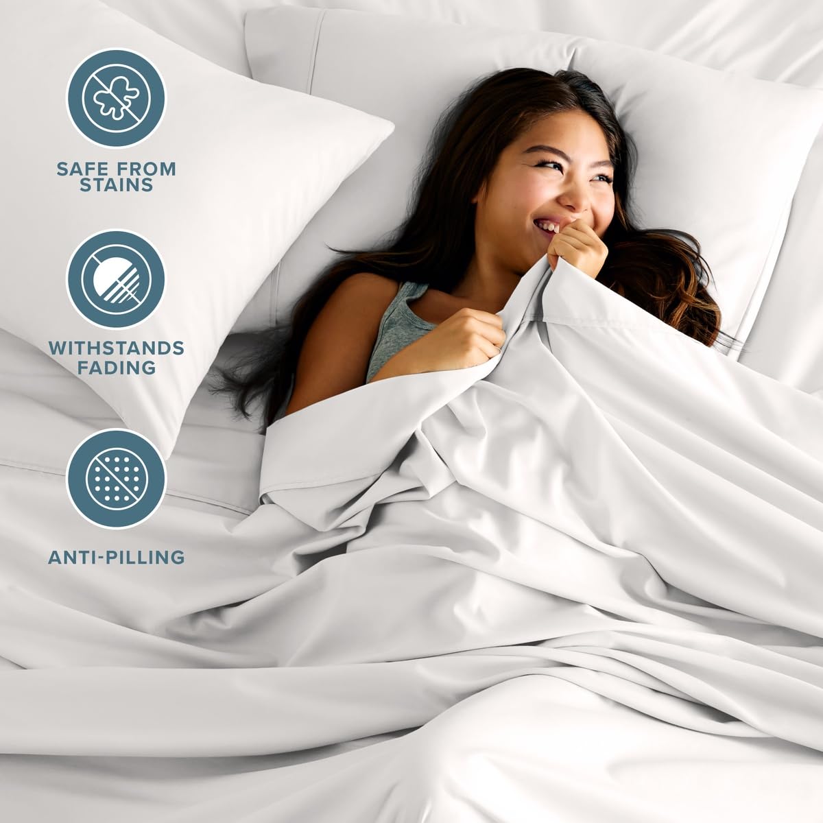 Bare Home housse sur matelas 15" montrant compatibilité profondeur