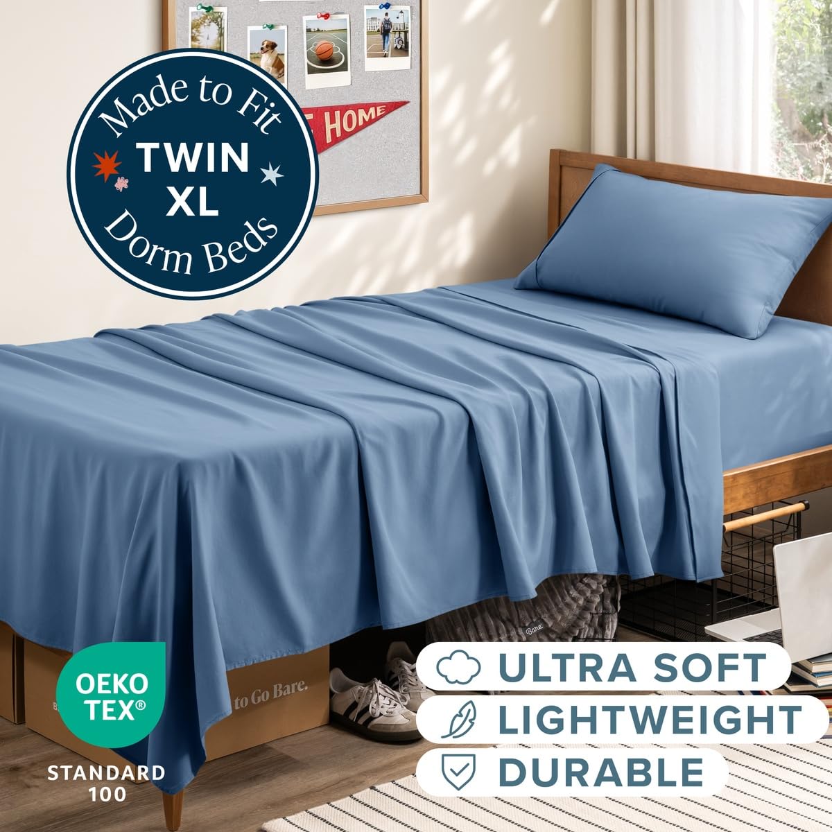 Bare Home texture du tissu 100 GSM brossé offrant douceur et respirabilité