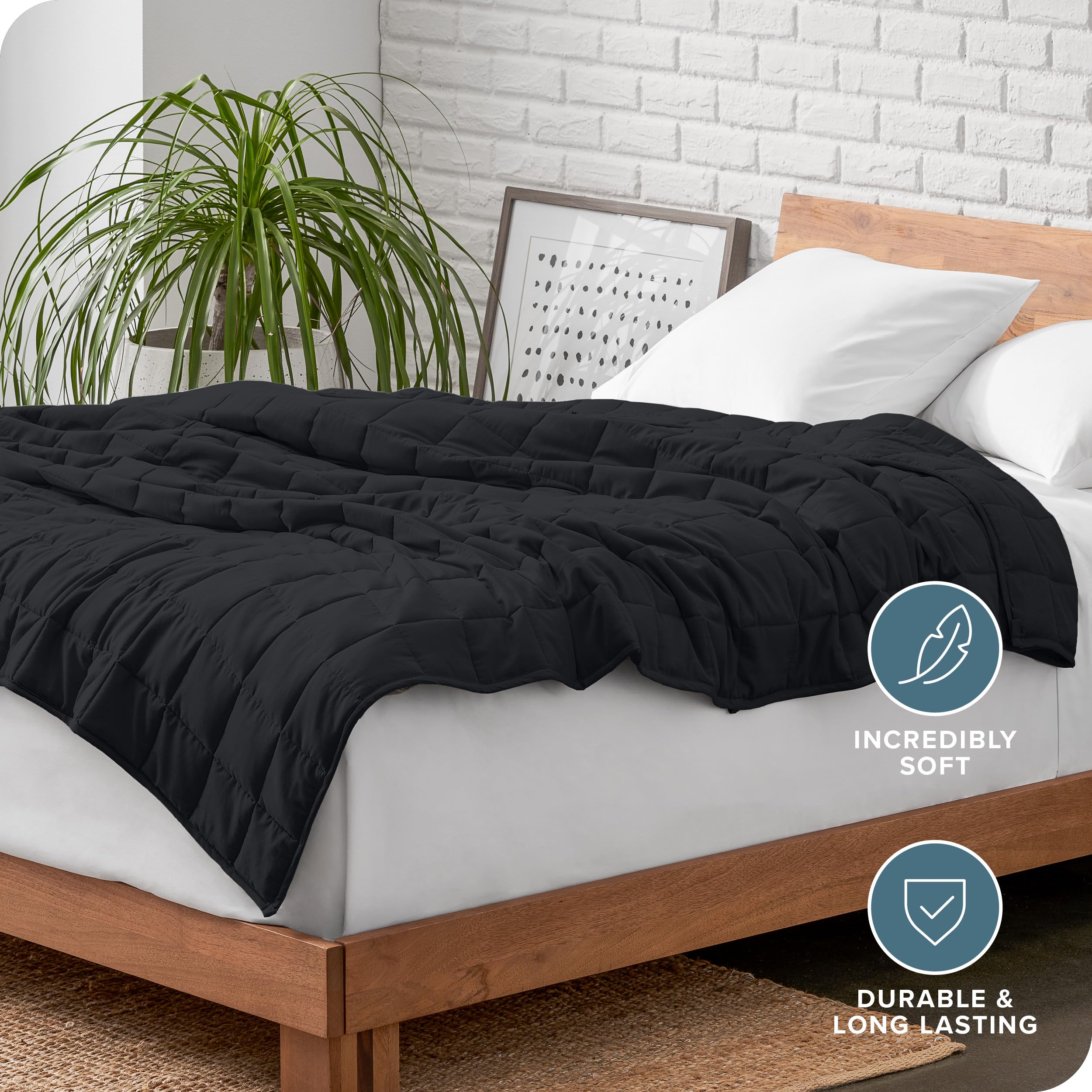 Bare Home couverture en utilisation sur un lit montrant confort et maintien
