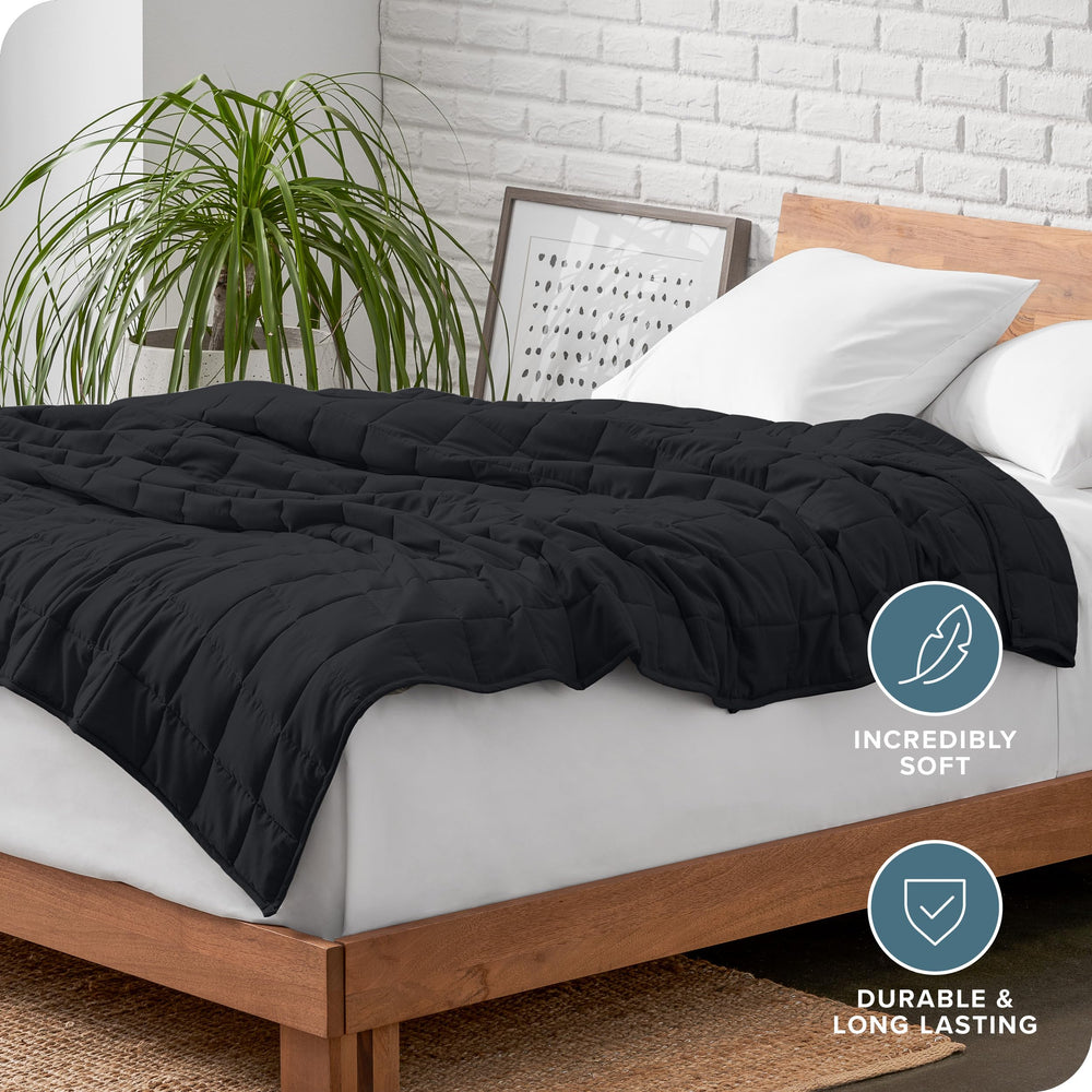 Bare Home couverture en utilisation sur un lit montrant confort et maintien