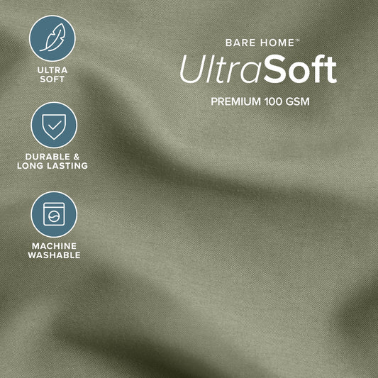Bare Home gros plan du tissu brossé mettant en valeur la douceur immédiate