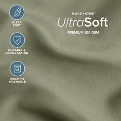 Bare Home gros plan du tissu brossé mettant en valeur la douceur immédiate