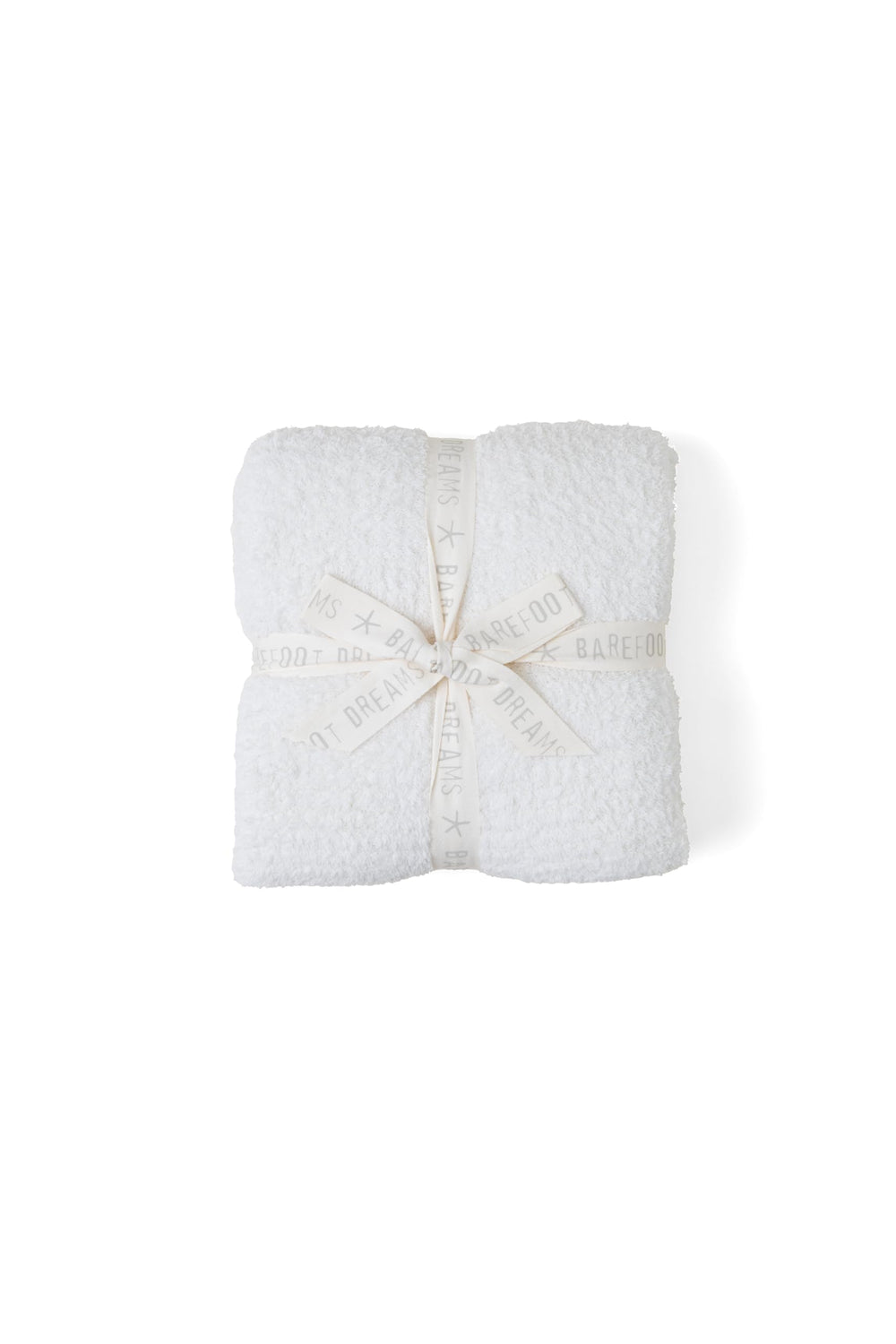 Barefoot Dreams plaid crème face avant montrant l'élégance et le confort