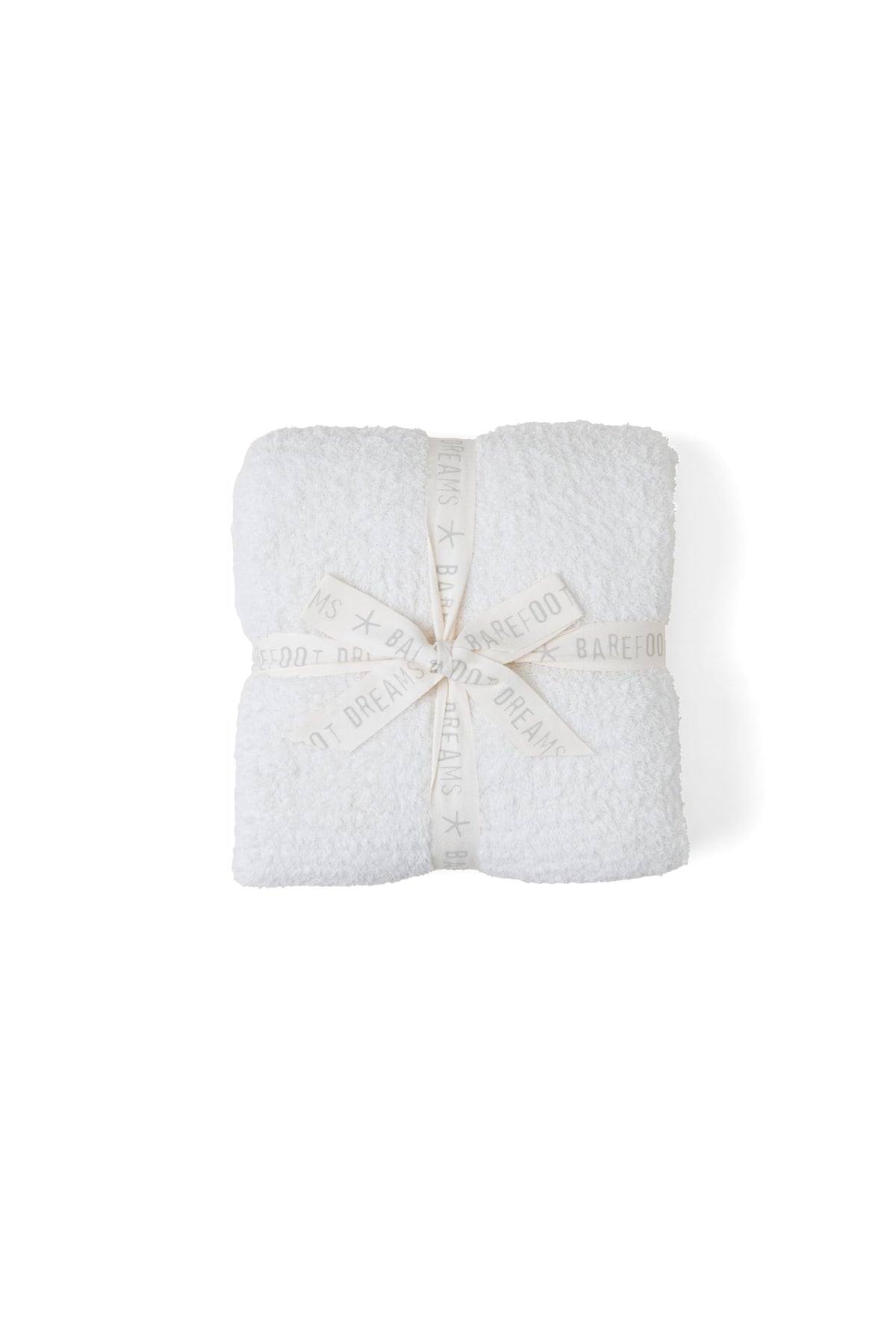 Barefoot Dreams plaid crème face avant montrant l'élégance et le confort