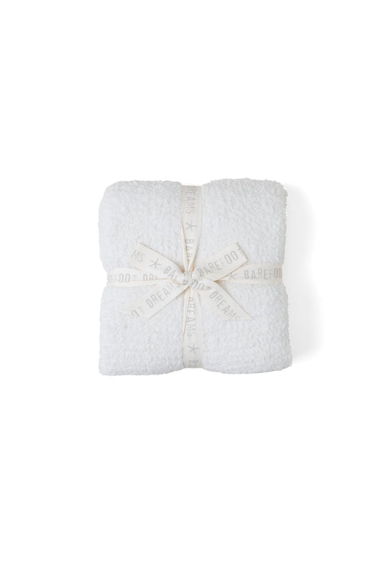 Barefoot Dreams plaid crème face avant montrant l'élégance et le confort