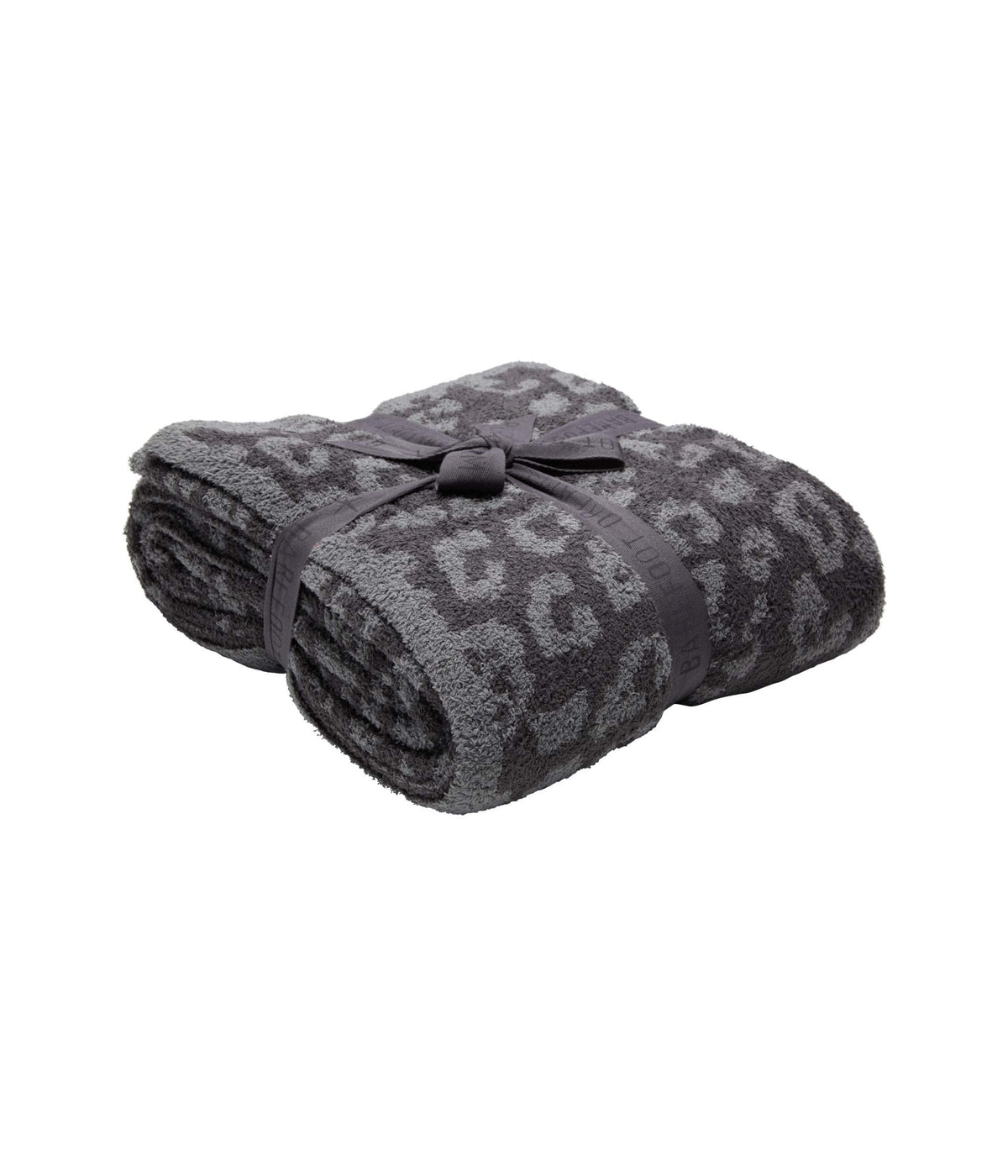 Barefoot Dreams plaid face avant léopard graphite, douceur et style décoratif