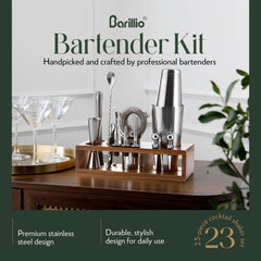barillio support en acacia tenant tous les outils, rangement pratique