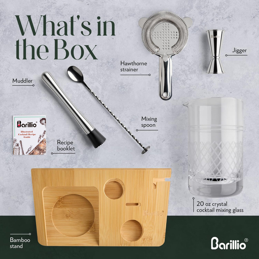 Barillio support bambou avec outils organisés pour rangement pratique