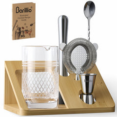 Barillio verre cristal face montrant silhouette élégante et stabilité