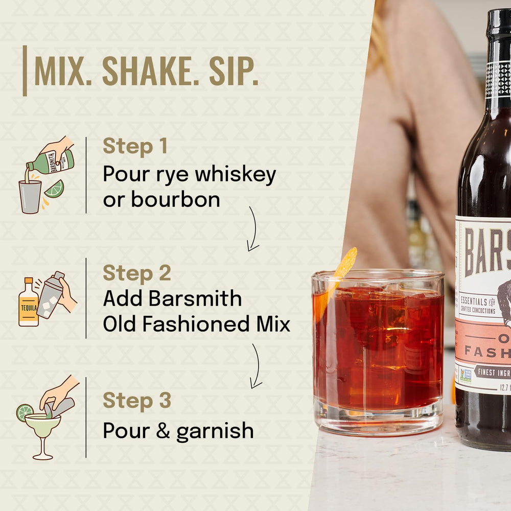 Barsmith bouteille à l'échelle montrée dans une main pour visualiser la taille