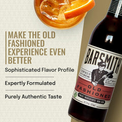 Barsmith mix servi en verre Old Fashioned avec glace et zeste d'orange