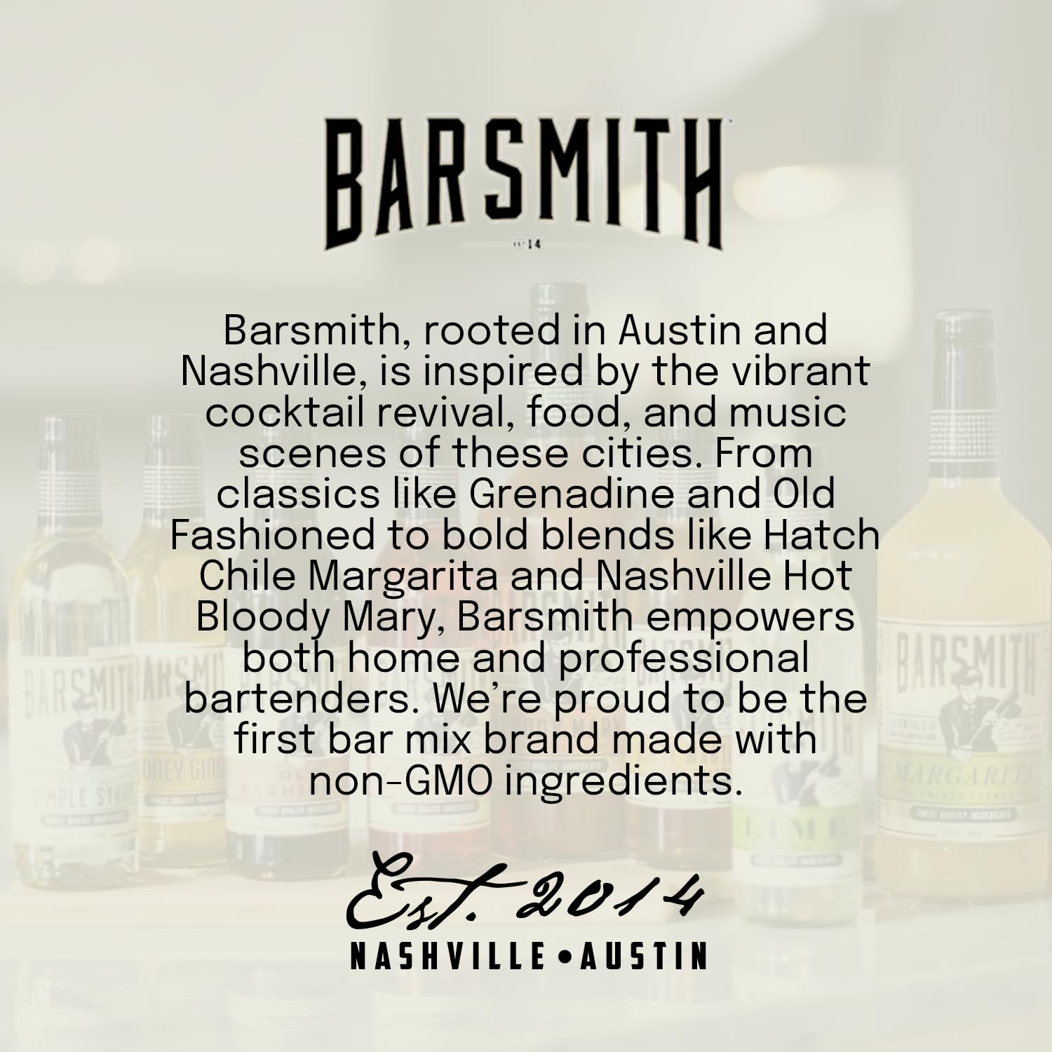 Barsmith scène lifestyle cocktail en soirée illustrant convivialité et simplicité