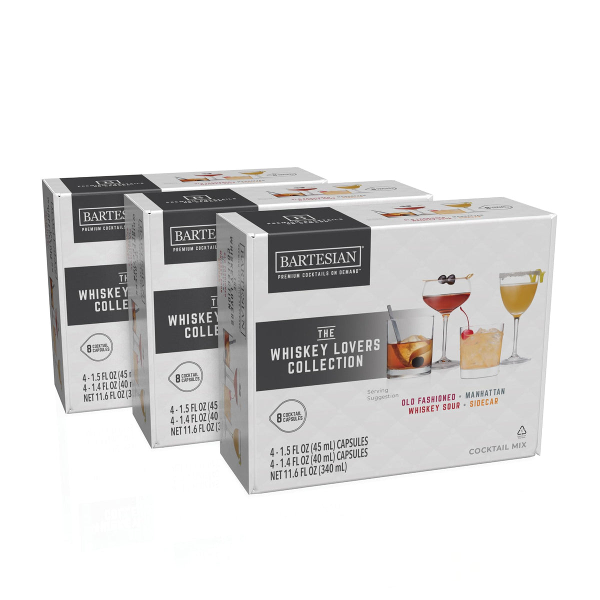 Bartesian boîte 24 capsules whisky lovers montrant le packaging et avantage praticité