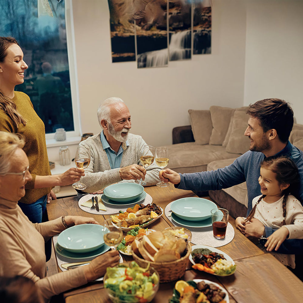 BARTHKIT table décorée avec lot de 6 pour ambiance raffinée