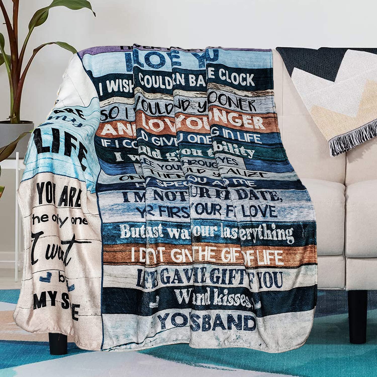 BASAO couverture drapée sur canapé, crée une ambiance cosy et chaleureuse