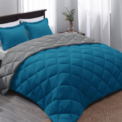Basic Beyond couette face bleue montrant élégance et confort