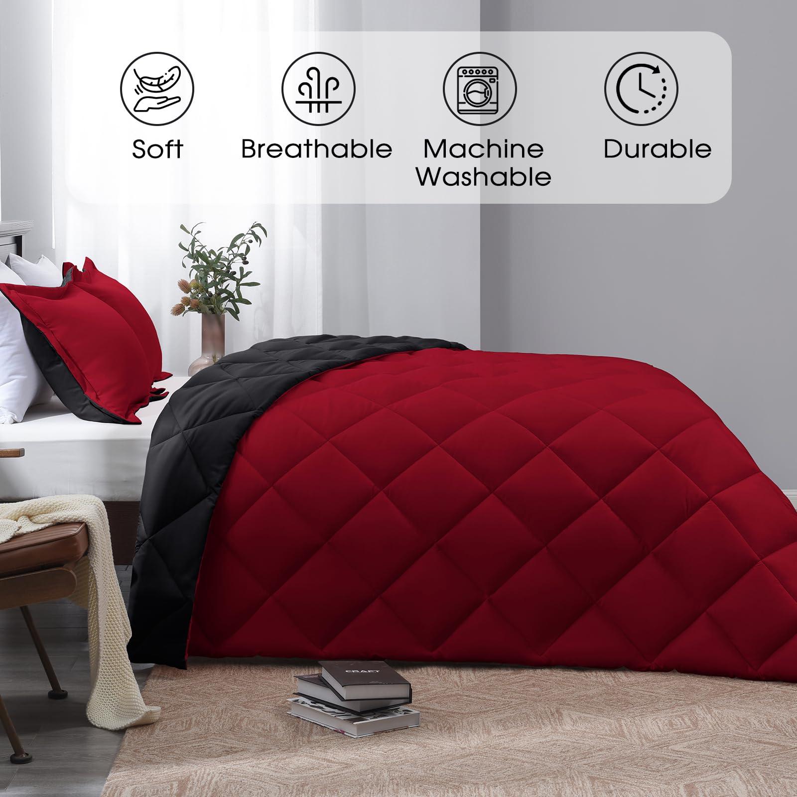 Basic Beyond couette côté noir réversible, option décor sobre