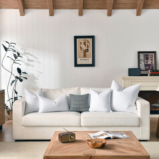 basic home gros plan du tissu 233TC montrant solidité et douceur