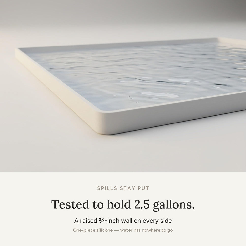 BASIN tapis en usage avec rebord, contient fuites et éclaboussures