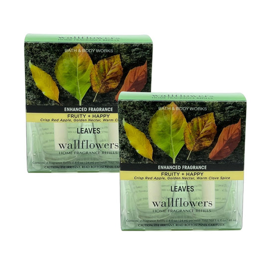 Bath & Body Works emballage avant Leaves montrant design et contenu pratique