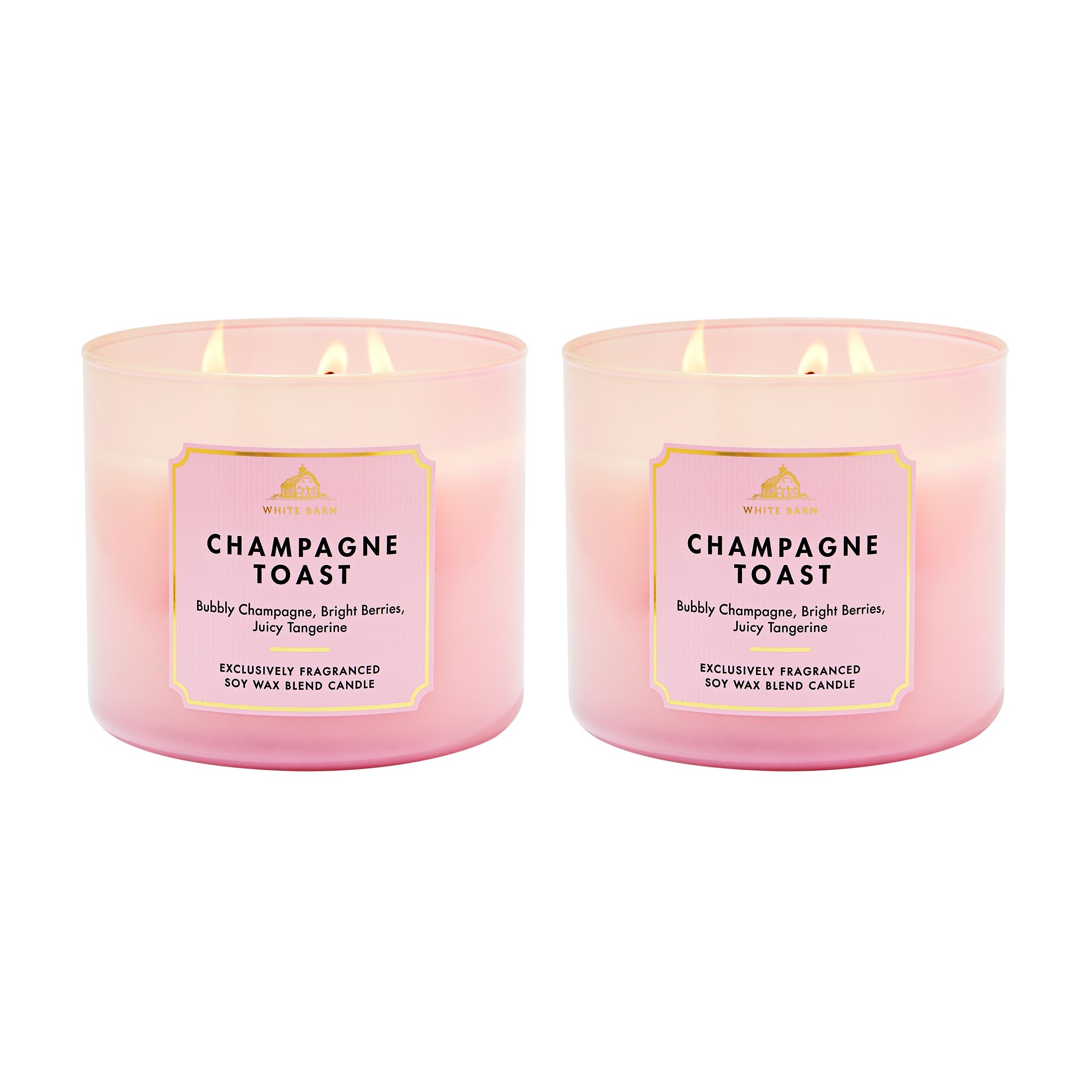 Bath & Body Works bougie Champagne Toast vue face jarre, élégant centre de table