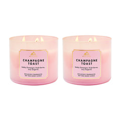 Bath & Body Works bougie Champagne Toast vue face jarre, élégant centre de table