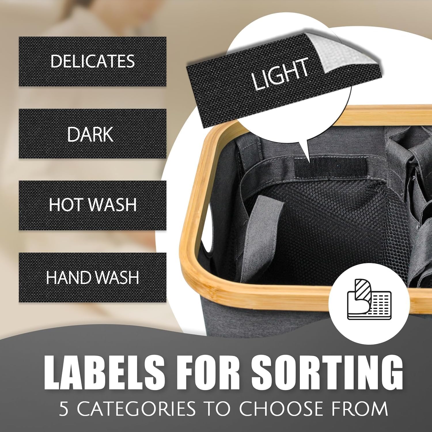 Bathola cadre bambou renforcé, assure stabilité et support pour le linge