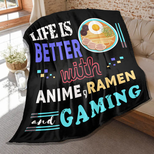 Batsujozaiku plaid ramen vue avant pour décoration et confort