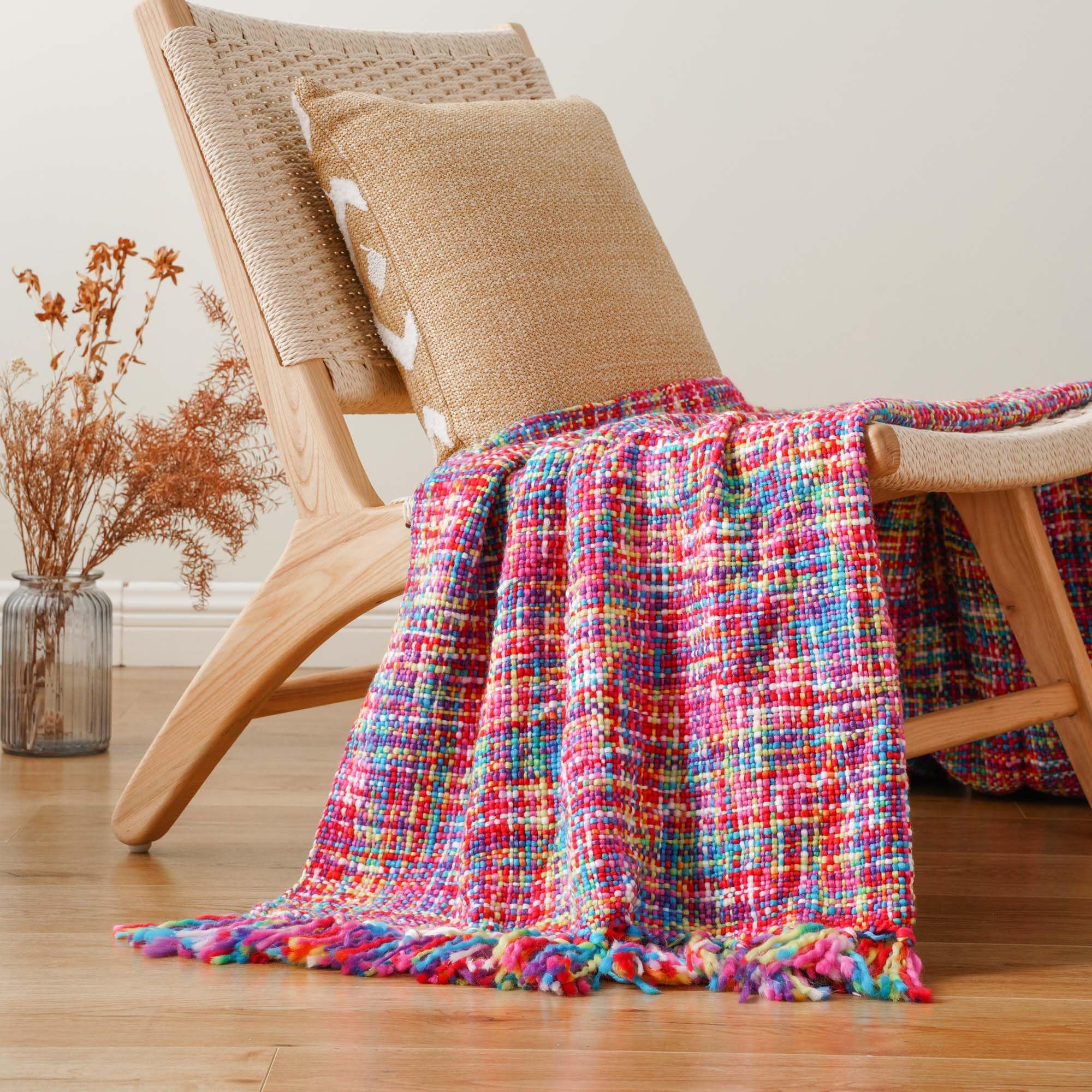 BATTILO HOME franges roulottées ajoutant un aspect artisanal et décoratif