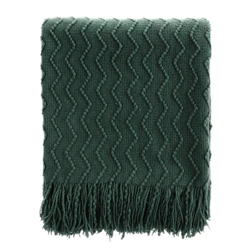 BATTILO HOME packaging du plaid vert montrant la taille et l’emballage pratique