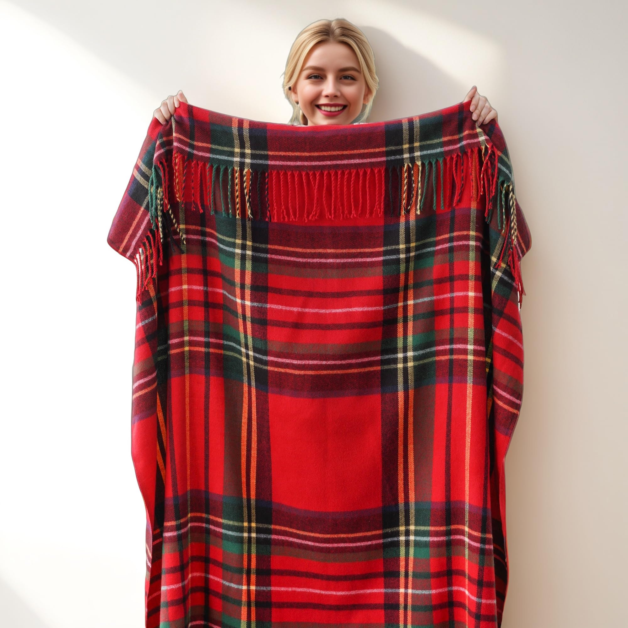 BATTILO HOME plaid attaché d'un ruban prêt à offrir comme cadeau