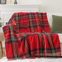 BATTILO HOME plaid rouge face avant apportant chaleur visuelle