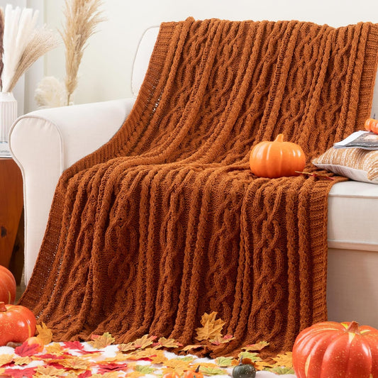 BATTILO HOME visage du plaid rust orange pour accent chaleureux