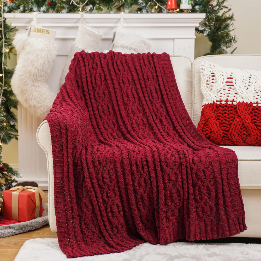BATTILO HOME plaid drapé sur canapé, rend le salon plus accueillant