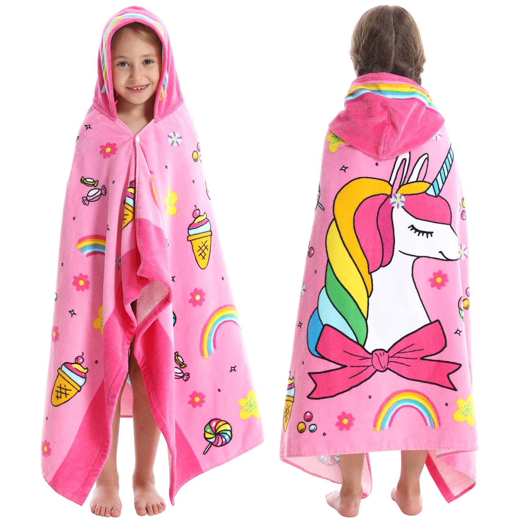 Bavilk poncho face avant montrant coupe et capuche, confort immédiat