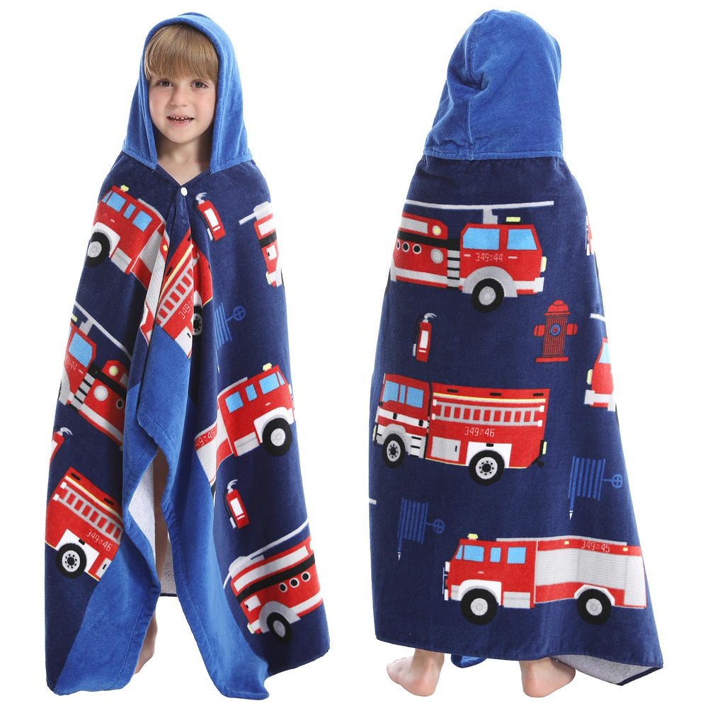 Bavilk poncho serviette face avant montrant imprimé et coupe, confort immédiat