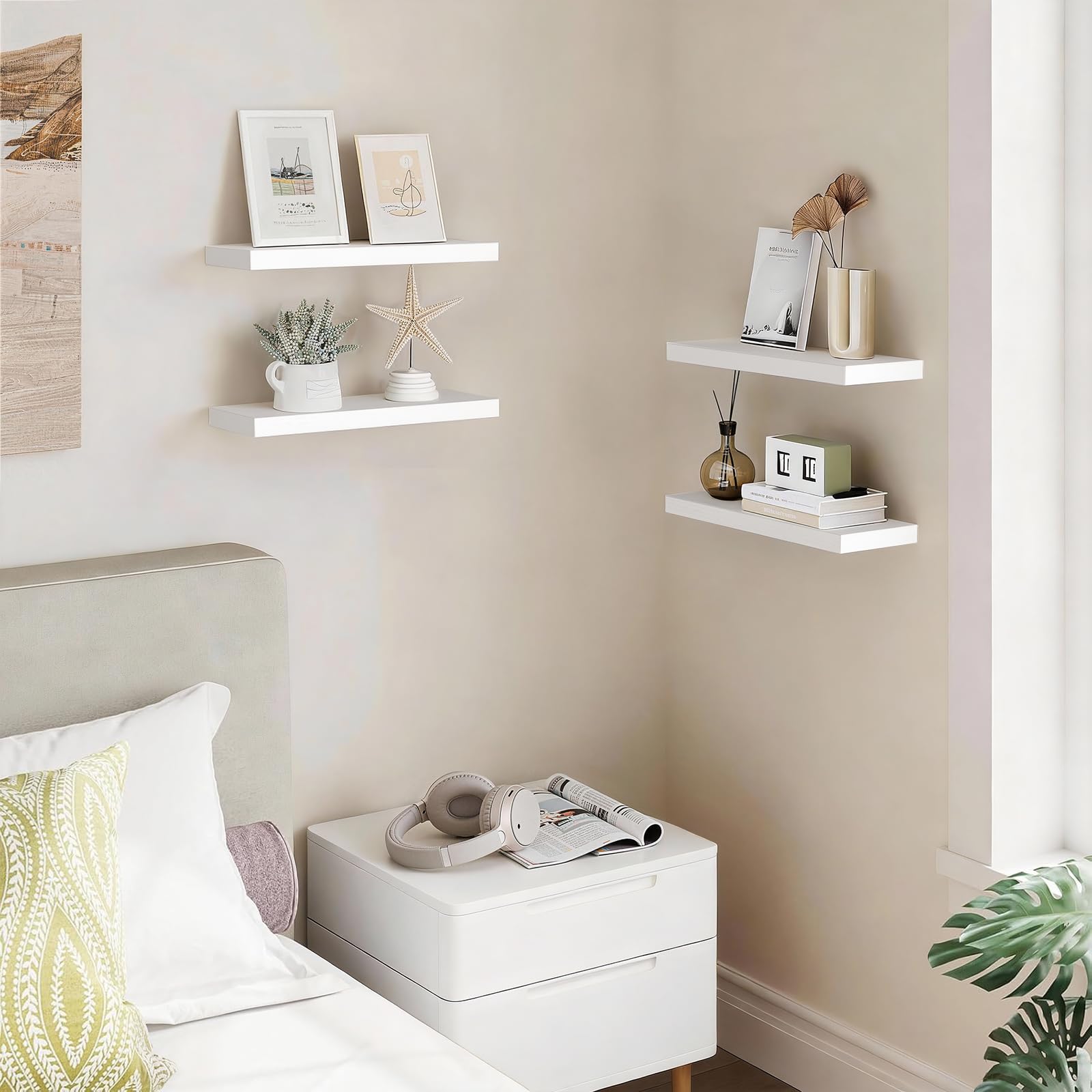 BAYKA gros plan grain MDF blanc montrant texture et finition durable