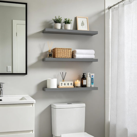 BAYKA gros plan texture MDF grainé gris, finition protectrice durable