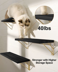 BAYKA support triangulaire noir et or fixation stable pour sécurité